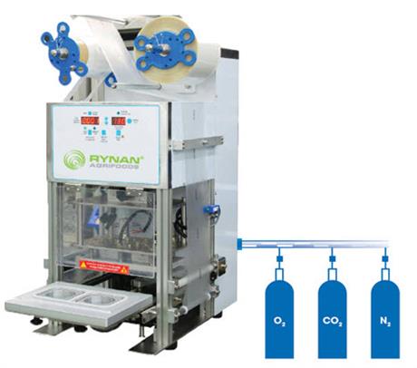 Máy đóng gói, khay bán tự động có chức năng thổi khí