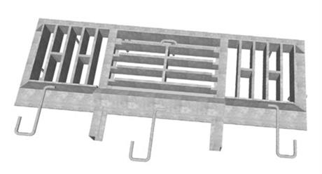 Miệng cống thoát nước có lưới chắn rác cố định và miệng thu nước được chế tạo liền khối