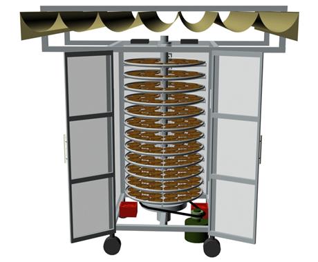 Hội chợ Giống và Nông nghiệp CNC 2019: Thiết bị sấy trái cây sử dụng năng lượng mặt trời với giàn sấy động trục đứng