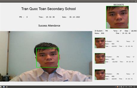 FAI School: điểm danh và kiểm tra nhiệt độ tự động khi học sinh đến trường