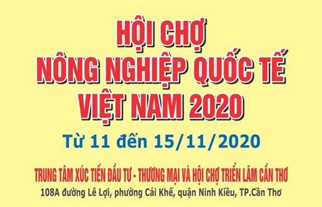 Mời tham gia Hội chợ Nông nghiệp Quốc tế Việt Nam 2020 tại Cần Thơ