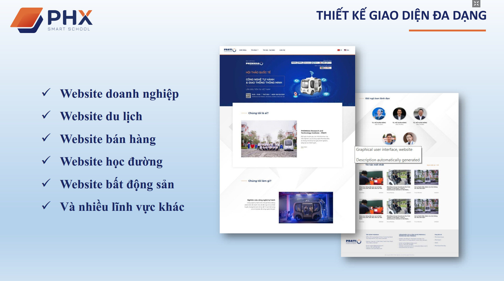 Phần mềm Thiết kế Website