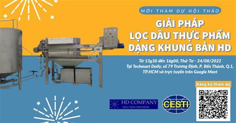 Mời tham dự hội thảo “Giải pháp lọc dầu khung bản HD”