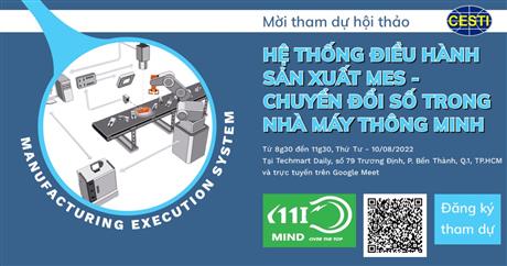 Mời tham dự hội thảo “Hệ thống điều hành sản xuất MES - Chuyển đổi số trong nhà máy thông minh”