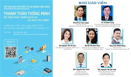 Mời tham dự Hội thảo “Thanh toán thông minh hỗ trợ phát triển dịch vụ và dịch vụ công”