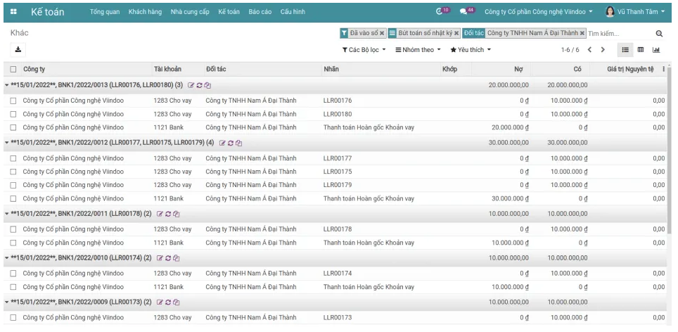 Phần mềm quản lý nợ vay Viindoo Loan Management