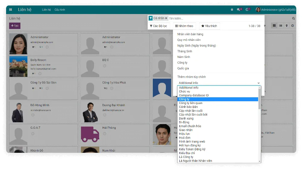 Ứng dụng Quản lý Danh bạ Viindoo Contact