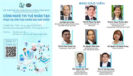 Mời tham dự Hội thảo “Công nghệ trí tuệ nhân tạo phục vụ lĩnh vực chăm sóc sức khoẻ”