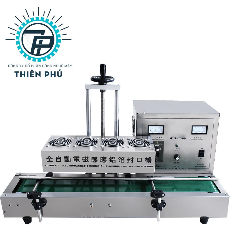 Máy dán màng seal băng tải cảm ứng