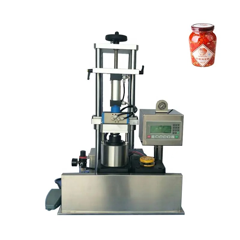Máy đóng nắp chân không bán tự động