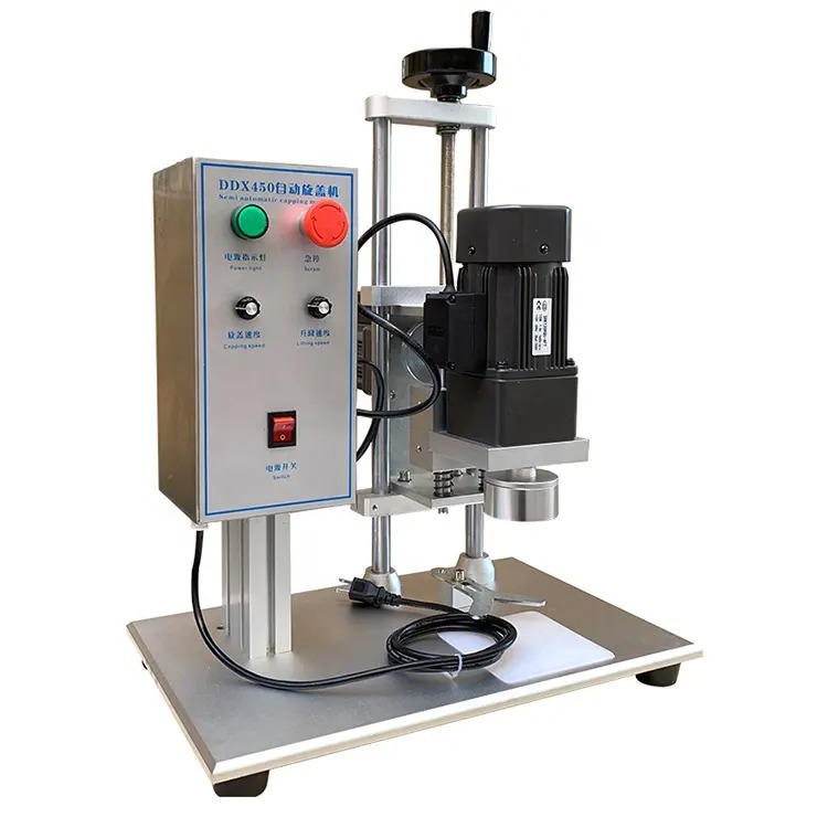 Máy siết nắp chai tròn bán tự động