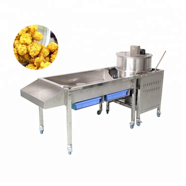 MÁY LÀM BẮP RANG BƠ CÔNG NGHIỆP BẰNG ĐIỆN CÓ GIÁ ĐỔ