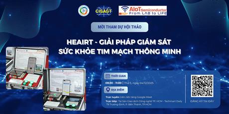 Mời tham dự hội thảo giới thiệu HEAiRT - Giải pháp giám sát sức khỏe tim mạch thông minh