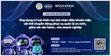 [Trực tiếp] Hội thảo giới thiệu "Ứng dụng trí tuệ nhân tạo (AI) nhận diện khuôn mặt, vật thể chuyển động phục vụ quản lý an ninh, giám sát vận hành"