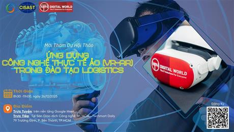 [Trực tiếp] Hội thảo giới thiệu "Ứng dụng công nghệ thực tế ảo (VR-AR) trong đào tạo logistics"