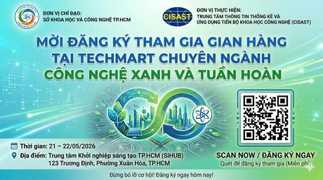 Mời đăng ký gian hàng tại Techmart 2026: Đồng hành cùng làn sóng Công nghệ xanh và Tuần hoàn