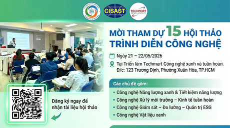 Khám phá chuỗi hội thảo trình diễn công nghệ tại Techmart Công nghệ xanh và Tuần hoàn Năm 2026 