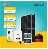Hệ thống điện mặt trời Hybrid 1 pha 5kWp