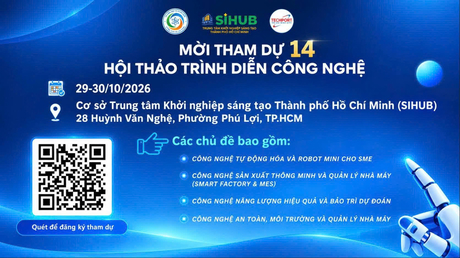 Khám phá chuỗi hội thảo trình diễn công nghệ tại Techmart “Công nghệ sản xuất thông minh & Tự động hóa cho doanh nghiệp vừa và nhỏ”.