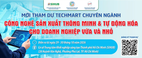 Kết nối công nghệ – nâng tầm sản xuất: Mời doanh nghiệp tham dự Techmart 2026 về sản xuất thông minh và tự động hóa