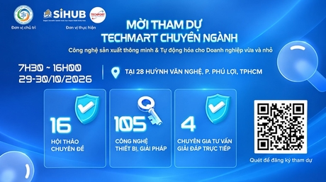Techmart 2026 giới thiệu hơn 100 công nghệ phục vụ doanh nghiệp vừa và nhỏ
