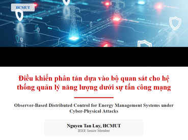 Techmart CNX 2026: Điều khiển phân tán dựa vào bộ quan sát cho hệ thống quản lý năng lượng dưới sự tấn công mạng