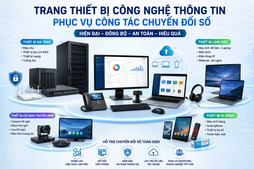 Trang thiết bị công nghệ thông tin phục vụ công tác chuyển đổi số
