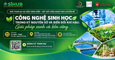 Mời tham dự Sự kiện trình diễn – kết nối công nghệ theo chuyên đề “Công nghệ Sinh học trong kỷ nguyên số và biến đổi khí hậu: Giải pháp xanh và bền vững”