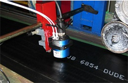 Non-contact printing for rubber marking