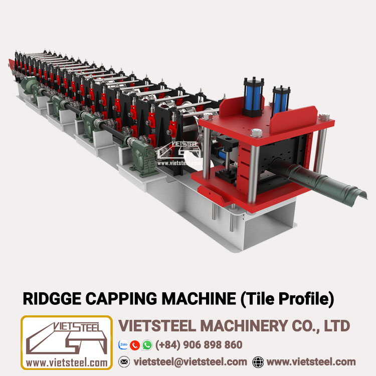 Rigde capping machine tile profile