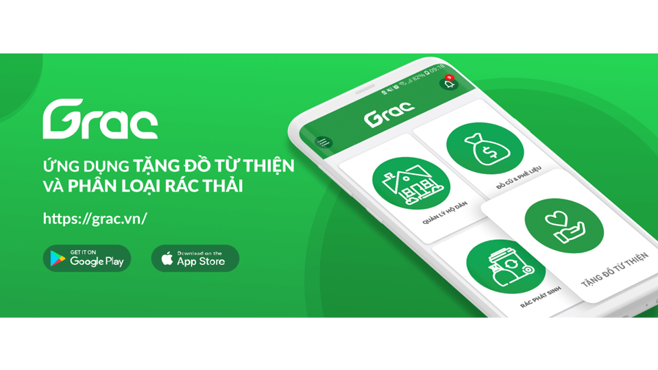 Phần mềm quản lý rác thải thông minh “GRAC tặng đồ và phân loại rác”