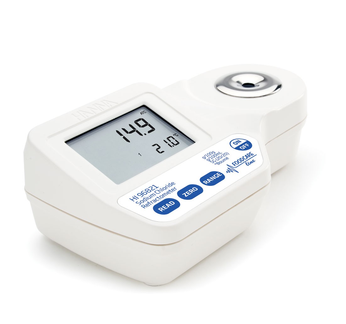 Digital Refractometer for Measuring Sodium Chloride in Food