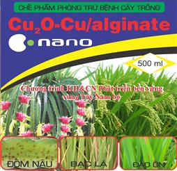 Công nghệ sản xuất chế phẩm nano Cu2O-Cu/Alginate phòng trừ nấm và vi khuẩn gây bệnh cây trồng (hoạt chất nano core shell Cu2O@Cu và alginate)
