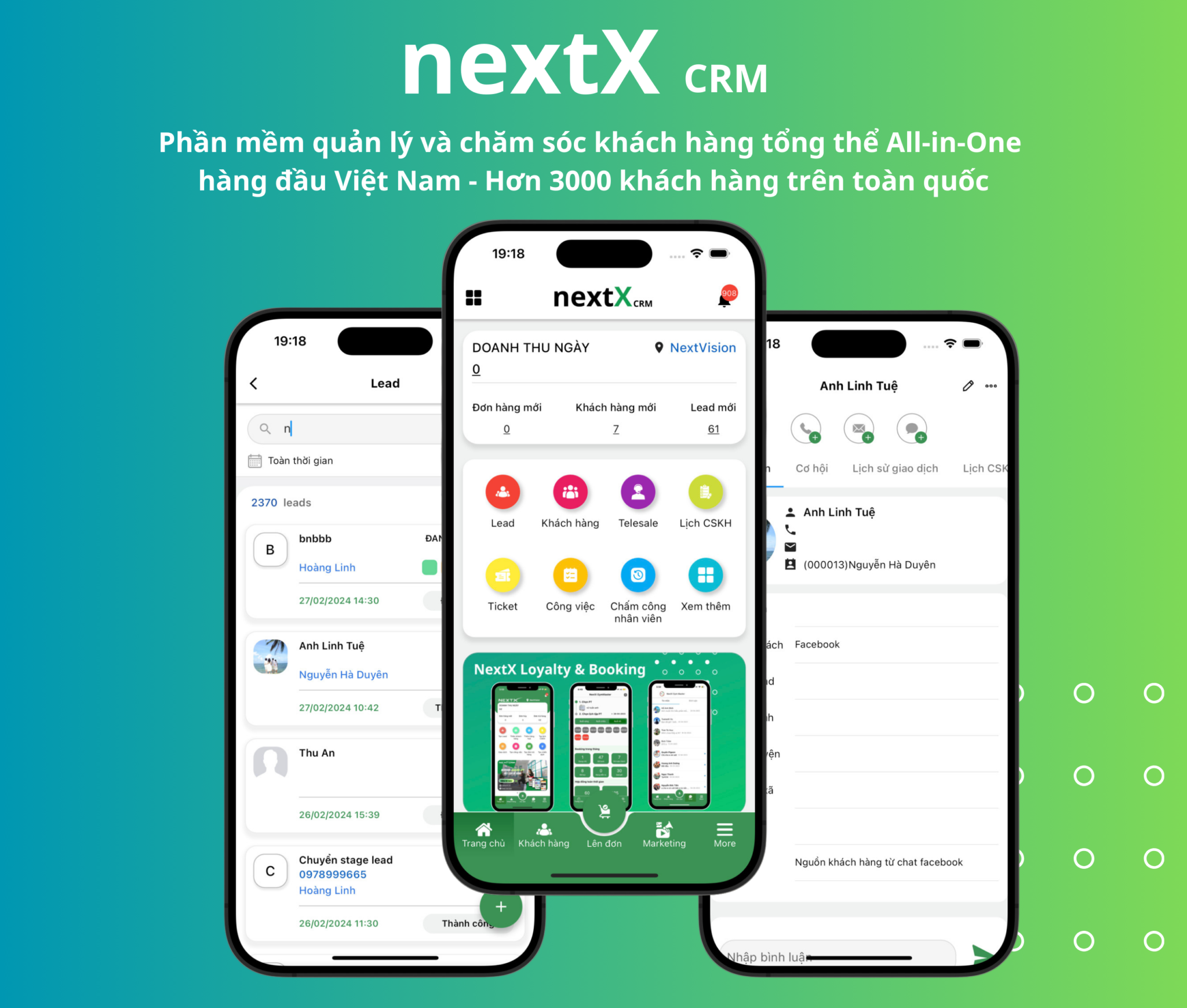 Phần mềm quản lý và chăm sóc khách hàng NextX CRM