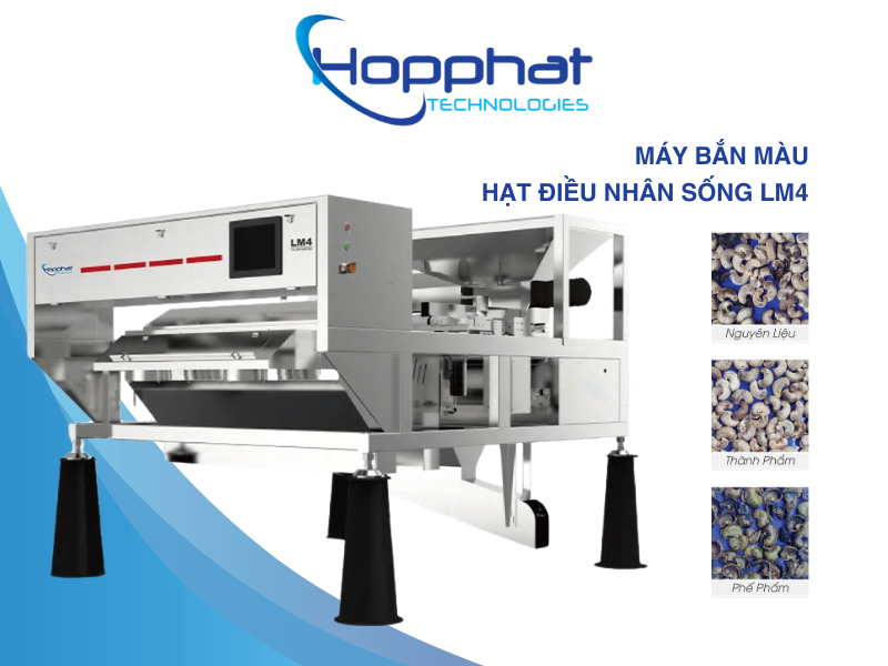 Máy bắn màu hạt điều 4 máng LM4