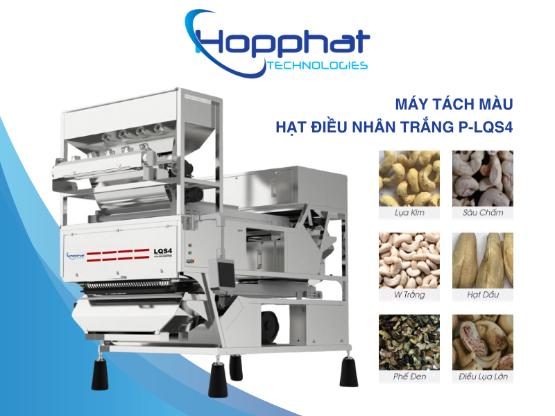 Máy bắn màu hạt điều nhân trắng P-LQS4