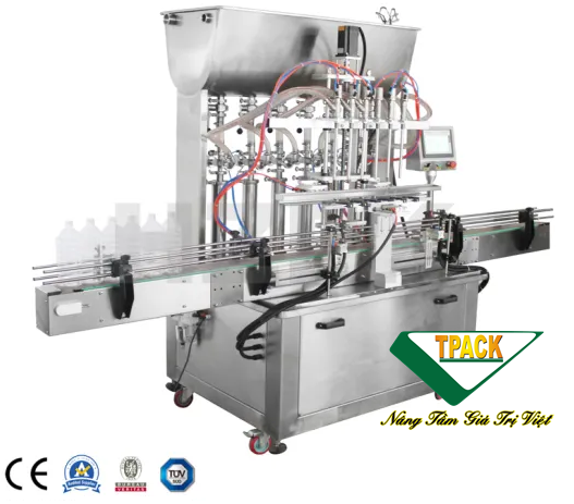 Dây chuyền chiết rót dung dịch 8 vòi tự động